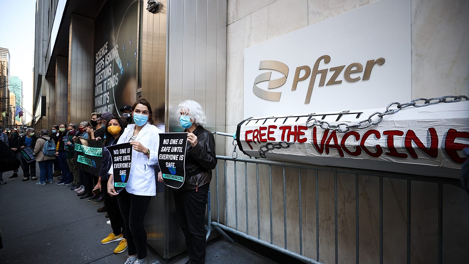 ABD'de aşı patentine karşı gösteri