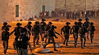 تظاهرات در صحن مسجد‌الاقصی