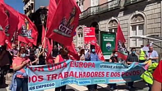 Manifestação no último dia da Cimeira Social do Porto
