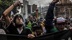 تظاهرات هواداران مصرف ماری جوانا در کلمبیا