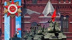 Desfile de la victoria de la Segunda Guerra Mundial en la Plaza Roja de Moscú