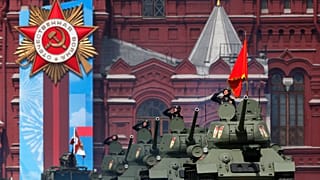 Desfile de la victoria de la Segunda Guerra Mundial en la Plaza Roja de Moscú