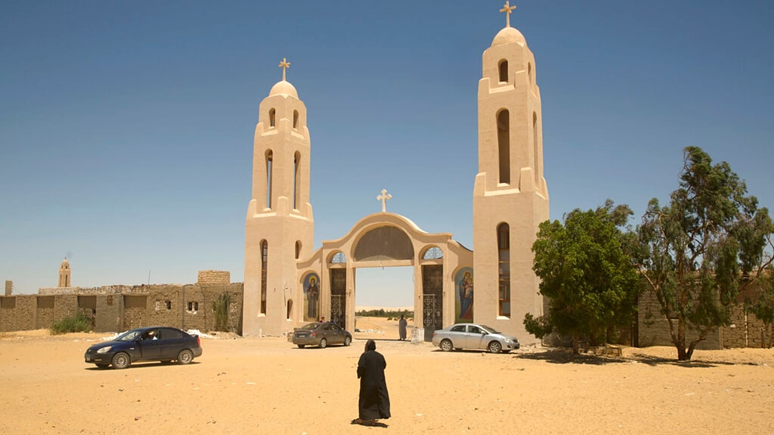 Mısır'da Hristiyan Kıptilere ait bir manastır binası.