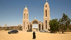 Mısır'da Hristiyan Kıptilere ait bir manastır binası.