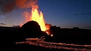 Eruptions from 'Fagradalshraun' can be seen more than 40 kilometres away