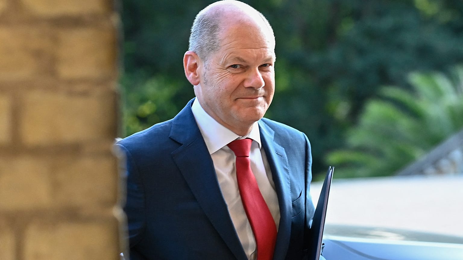 Bundesfiananzminister und Vizekanzler Olaf Scholz beim "M100-Treffen" am 17. September 2020 in Potsdam