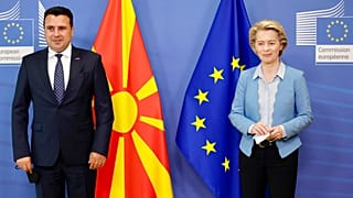 az észak-macedón miniszterelnök az Európai Bizottság elnökével Brüsszelben