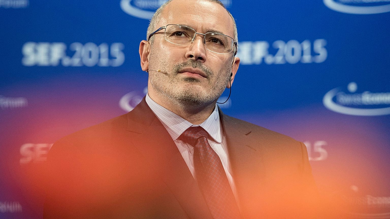 Mihail Hodorkovszkij a Svájci Gazdasági Fórumon 2015. június 4-én Interlakenben