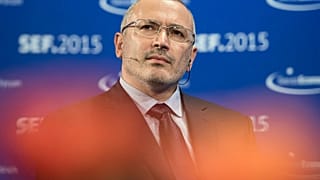 Mihail Hodorkovszkij a Svájci Gazdasági Fórumon 2015. június 4-én Interlakenben