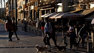 Eine Straße in der Hauptstadt Nikosia