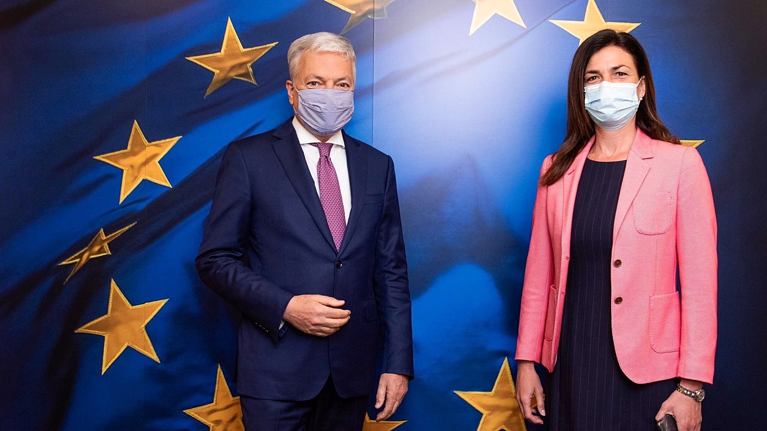 Didier Reynders és Varga Judit Brüsszelben