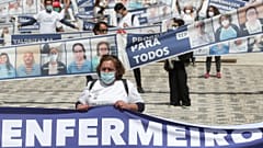 Manifestação de enfermeiros em Lisboa