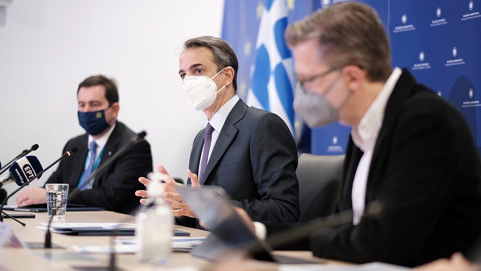 Επίσκεψη του πρωθυπουργού, Κυριάκου Μητσοτάκη, στο υπ. Μετανάστευσης και Ασύλου