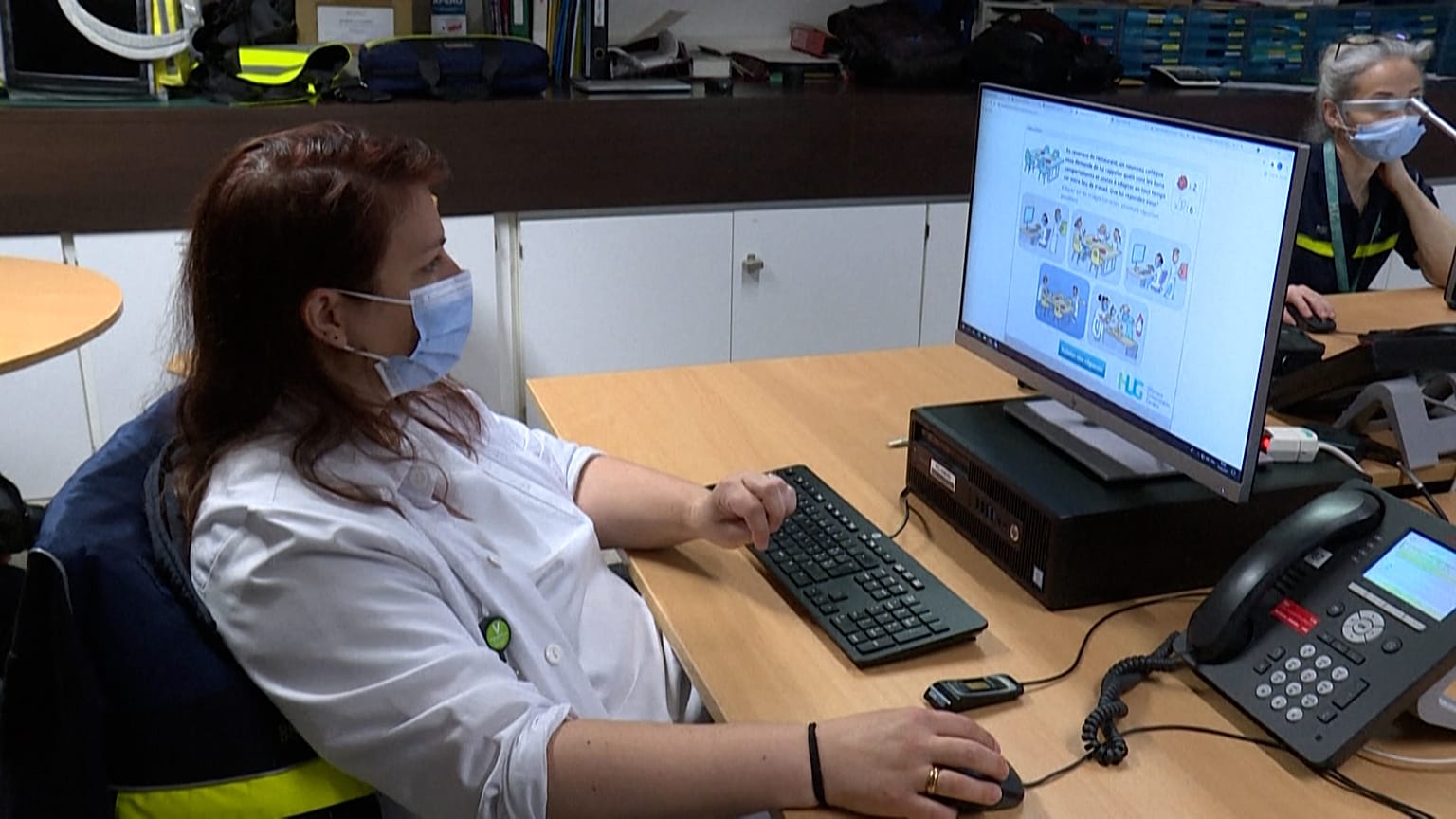 Anaesthetist and IT enthusiast Mélanie Suppan plays the video game she developed to help fight COVID-19