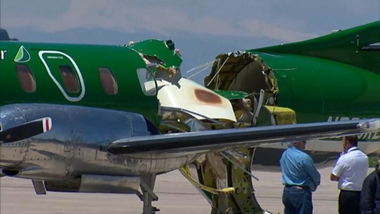 Uno de los aviones accidentados en el Aeropuerto Denver Centennial