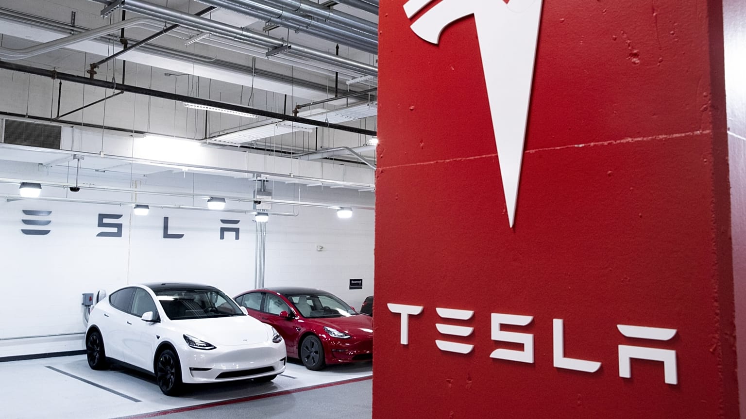 Egy Model 3 egy washingtoni kereskedésben 