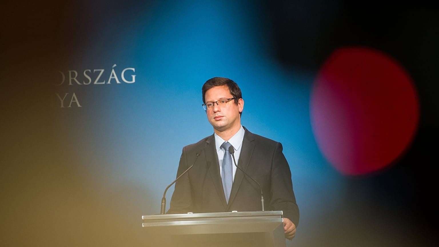 A Miniszterelnökséget vezető miniszter egy tavaly októberi Kormányinfón