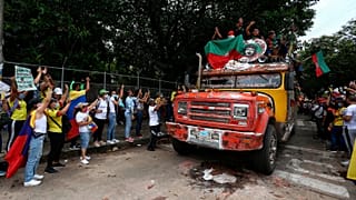 Manifestantes indígenas asistieron a una marcha antigubernamental en Cali, Colombia, el 12 de mayo de 2021. 