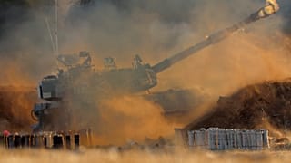 Une unité d'artillerie israélienne à la frontière de la bande de Gaza, jeudi 13 mai 2021
