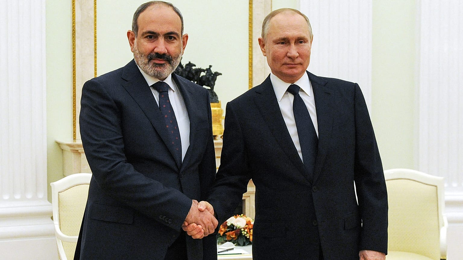 Никол Пашинян и Владимир Путин 7 апреля 2021