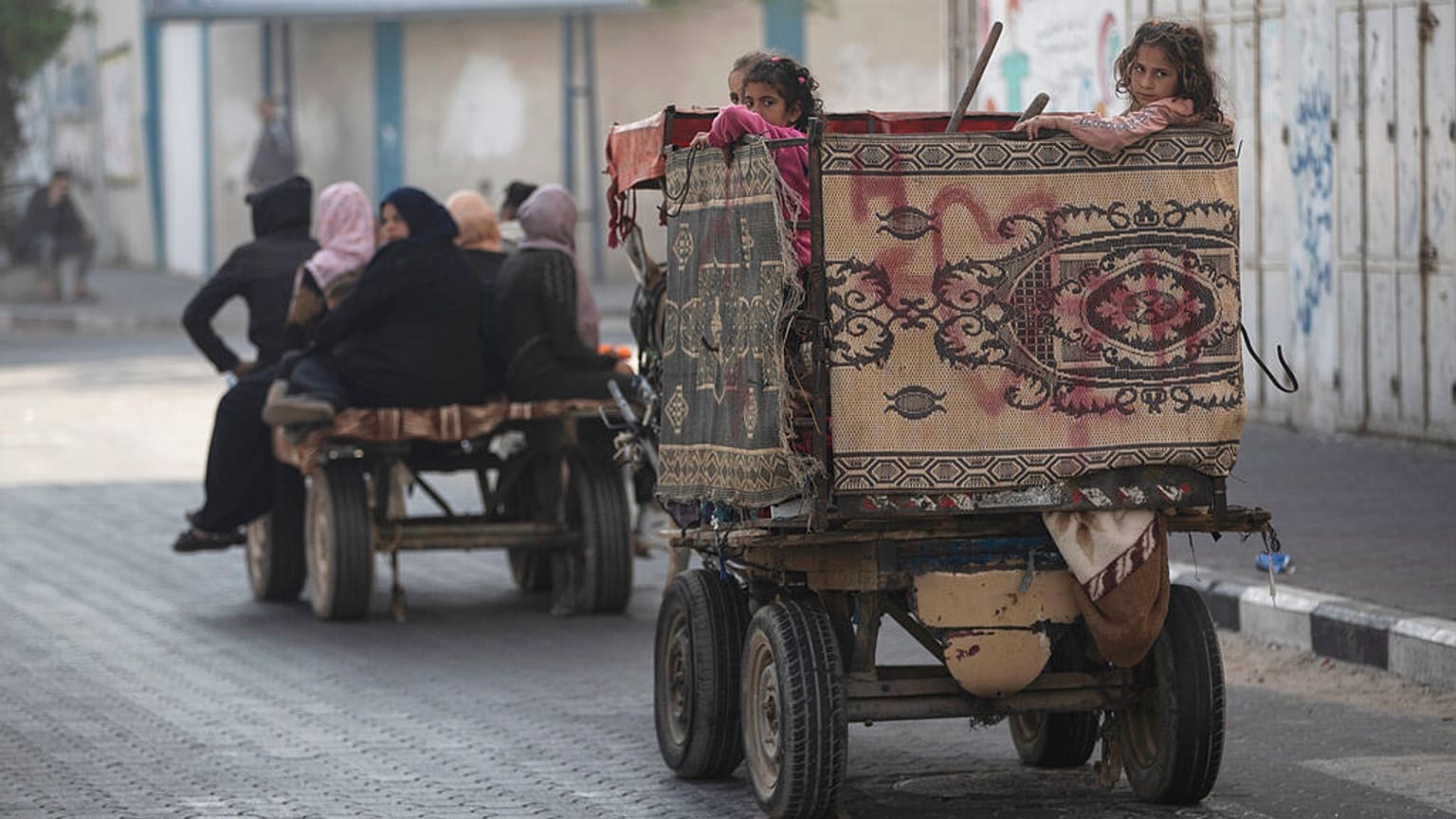 Auf der Flucht in einem Vorort von Gaza-Stadt