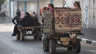 Auf der Flucht in einem Vorort von Gaza-Stadt