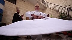 Sufi dancers can spin dozens of times a minute on the spot