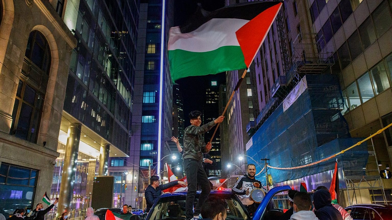  مظاهرة للتعبير عن الدعم لشعب فلسطين، تورنتو 15 مايو 2021