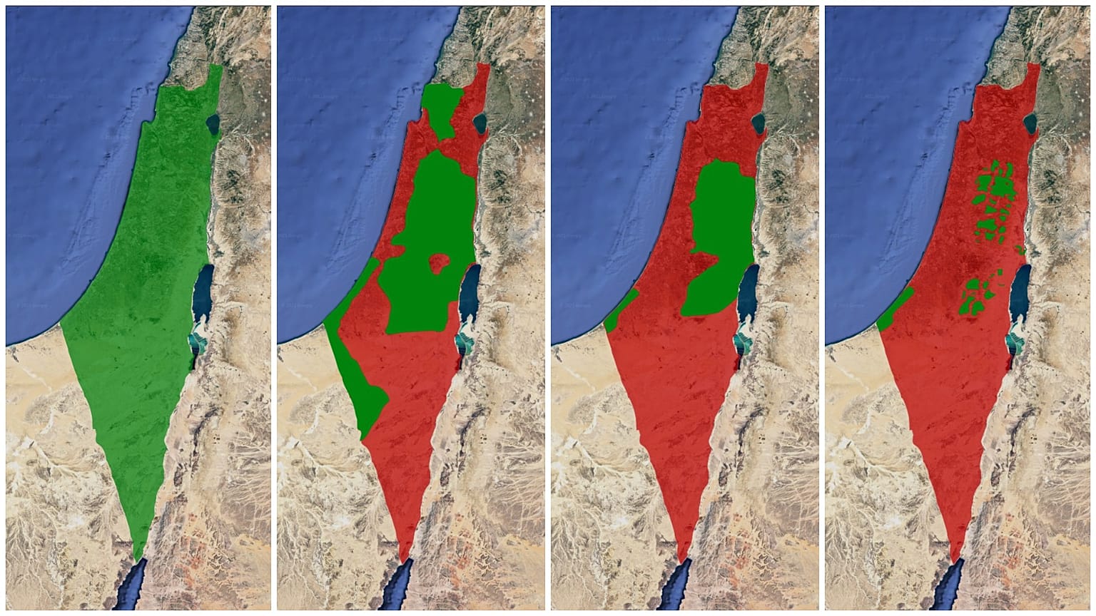 حدود فلسطين والأراضي الفلسطينية منذ ما قبل عام 1948 حتى الآن