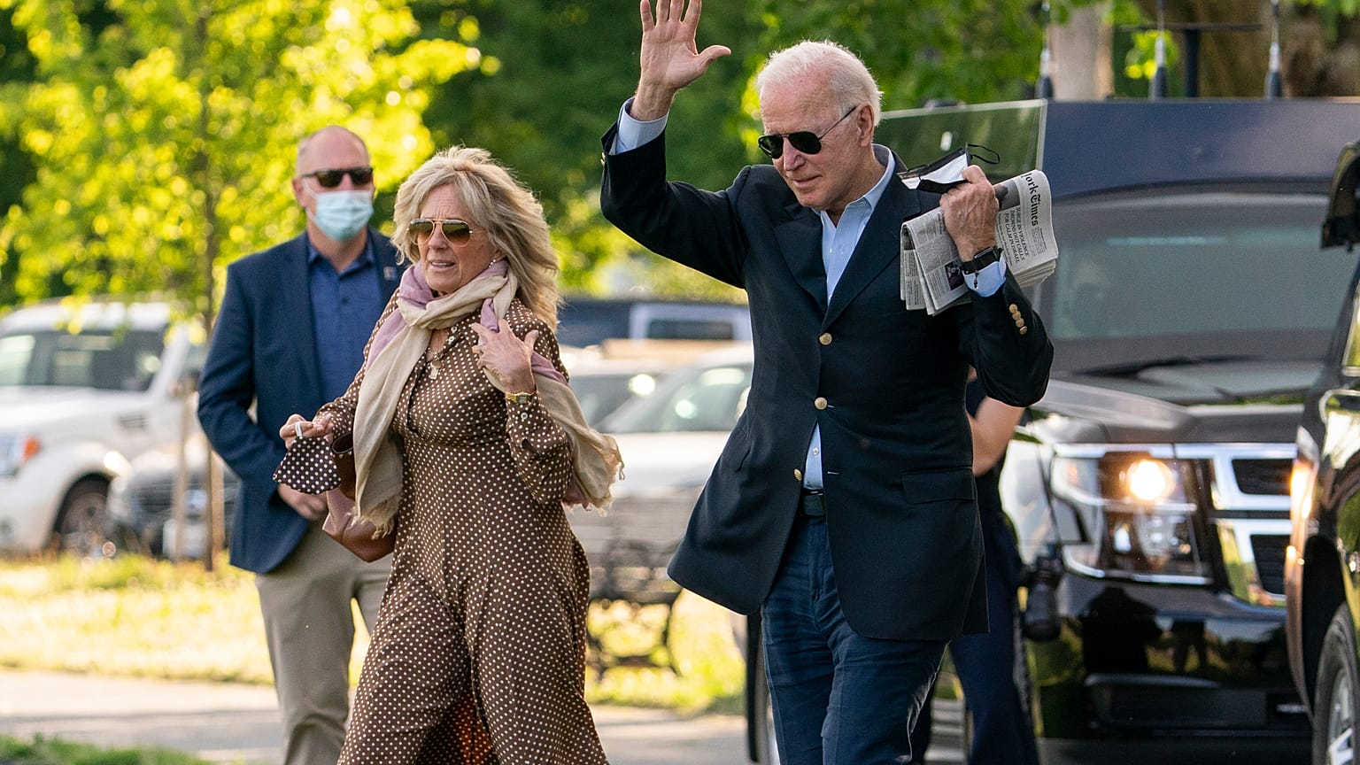 US President Joe Biden with first lady Jill Biden