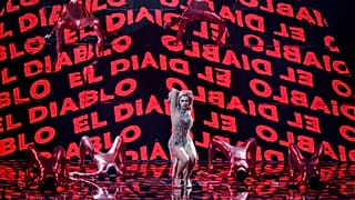 Elena Tsagrinou from Cyprus performs during rehearsals at the Eurovision Song Contest at Ahoy arena in Rotterdam