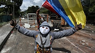 Protesta en Yumbo, cerca de Cali, en el suroeste de Colombia, el martes 18 de mayo