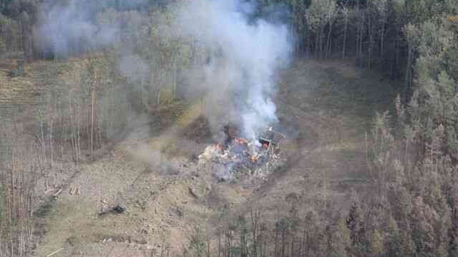 The aftermath of the explosion in Vrbetice