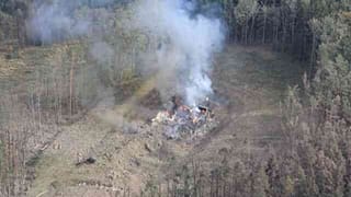 The aftermath of the explosion in Vrbetice