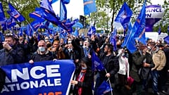 Manifestation des policiers à Paris le 19 mai 2021.