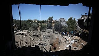 تخریب منازل مسکونی در حملات اسرائیل به غزه