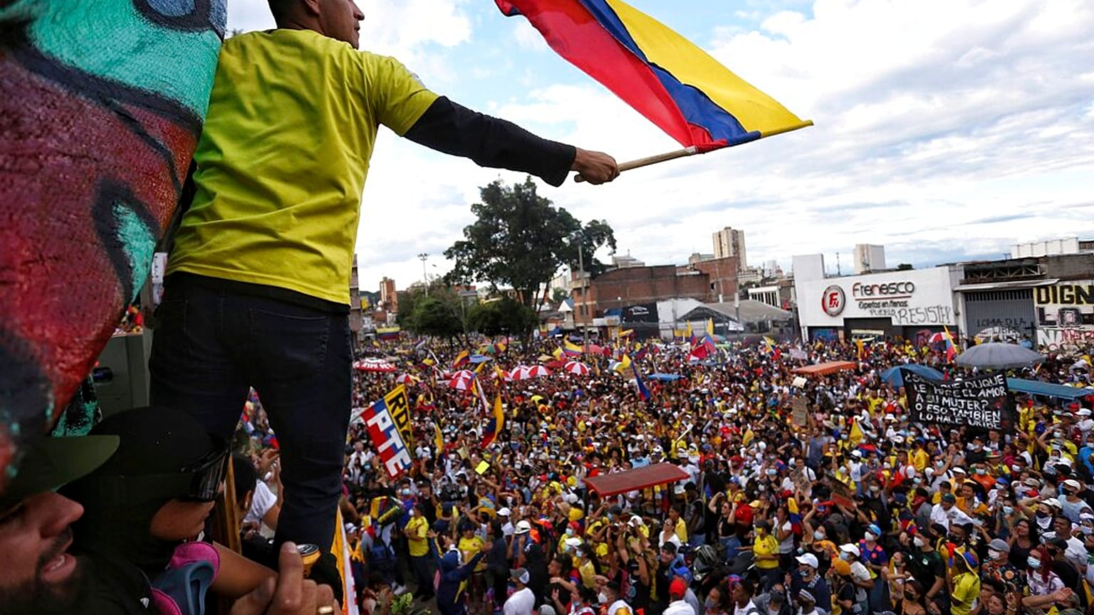 Manifestación en Cali, Colombia