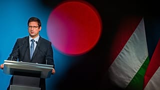 Gulyás Gergely Miniszterelnökségért felelős miniszter kormányinfót tart