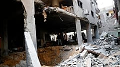 Schäden nach Bombadierungen im Gazastreifen
