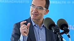 Stephane Bancel, CEO of Moderna, during a tour of the Moderna facility in Norwood, Mass. on May 12, 2021.