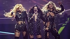 Hurricane from Serbia perform during rehearsals at the Eurovision Song Contest at Ahoy arena in Rotterdam, Netherlands, Wednesday, May 19, 2021.