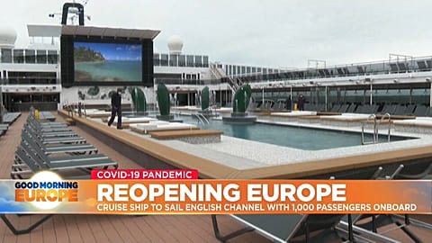 Pool at MSC Virtuosa cruise ship which is sailing from Southampton for a four-day cruise in the English Channel.