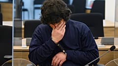 Der Tatverdächtige kurz vor der Urteilsverkündung am OLG Dresden, 21.05.2021