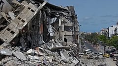 Ein zerstörter Gebäudekomplex im Gazastreifen