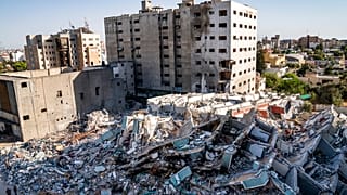 Edificio derruido en Gaza