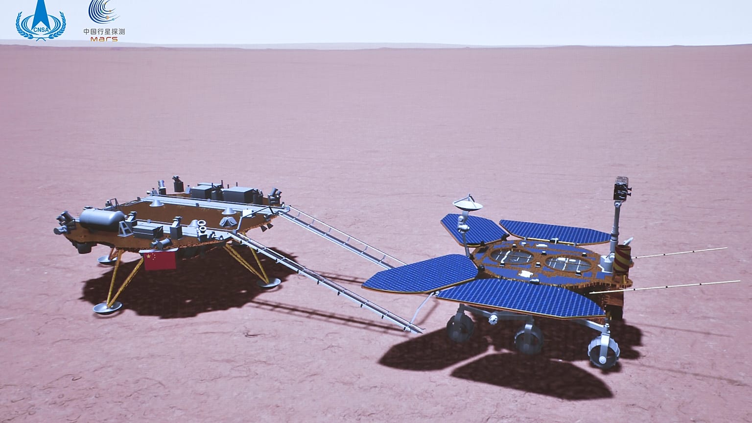 El astromóvil chino Zhurong inicia su inédita exploración en Marte