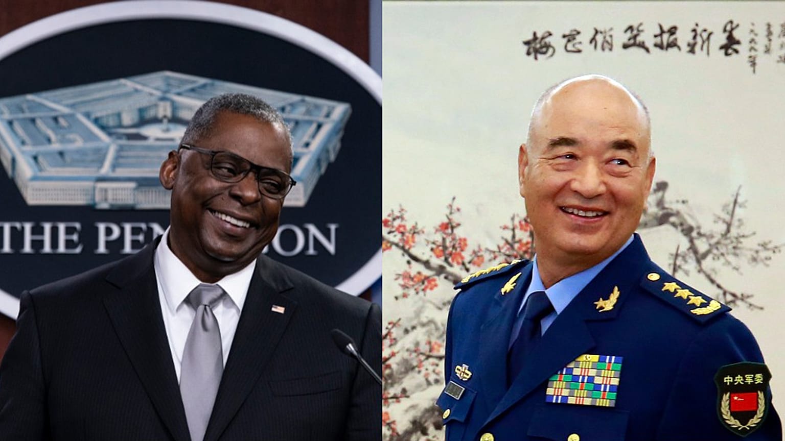 ABD Savunma Bakanı Lloyd Austin //  Çin Merkez Askeri Komisyonu Başkan Yardımcısı General Xu Qiliang