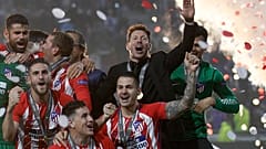 من احتفال أتلتيكو مدريد بعد الفوز بنهائي الدوري الأوروبي في 2018