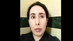 Image from a video in an unknown location shows Sheikha Latifa bint Mohammed Al Maktoum, who says she is being held against her will in February 2021.