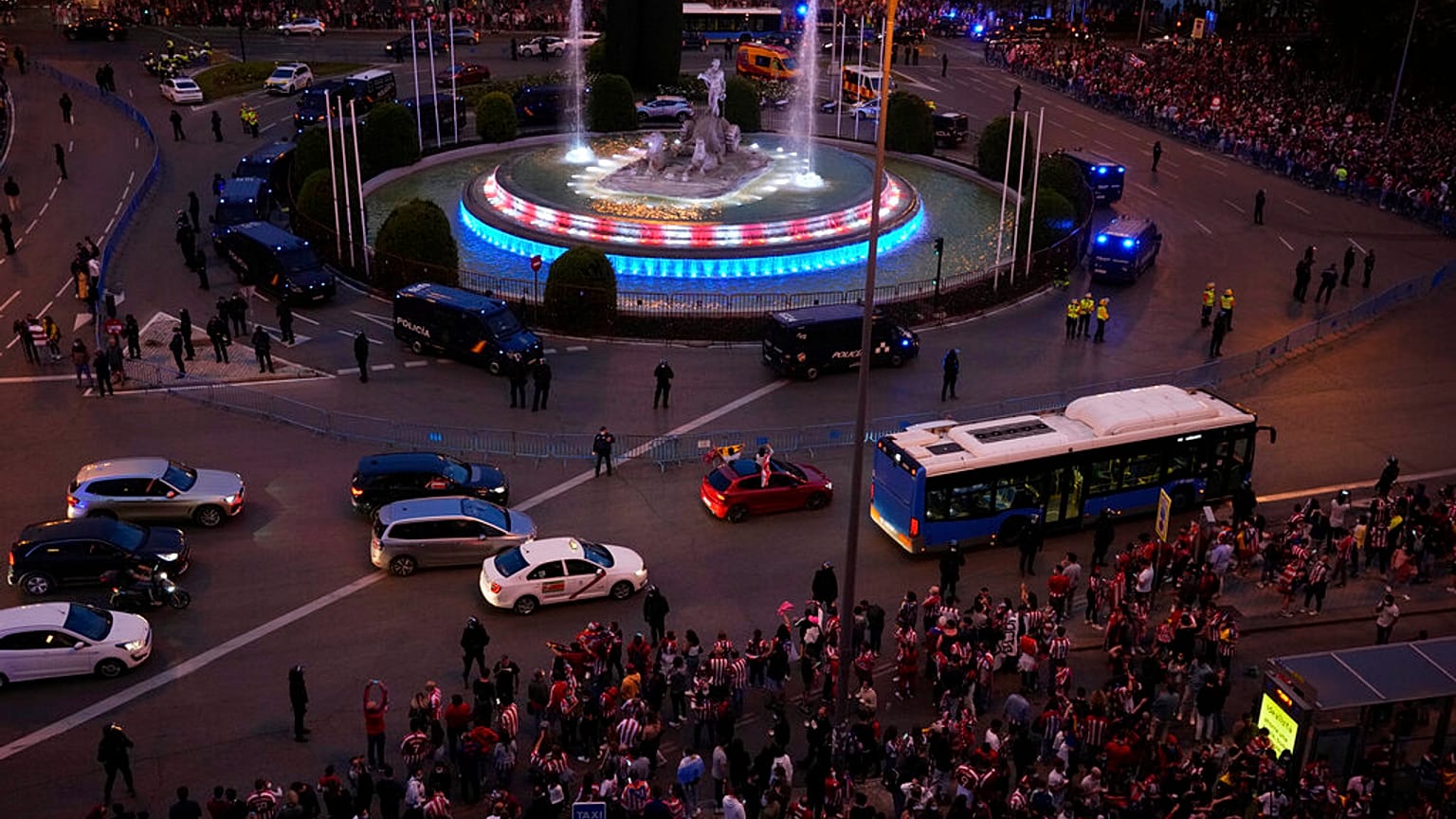Celebración en la Plaza de Neptuno de Madrid
